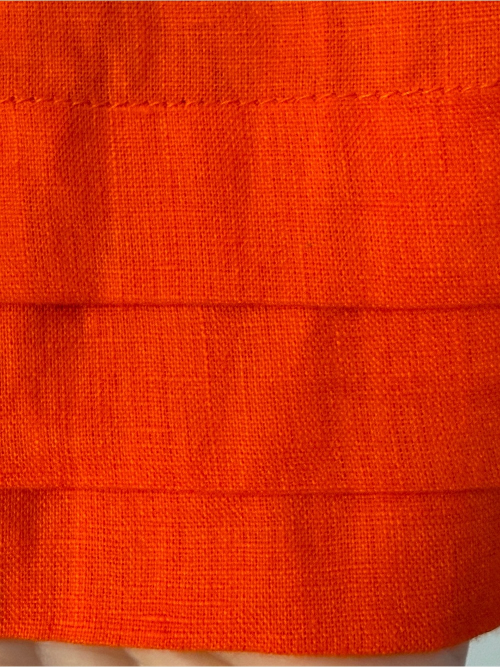 Saks Fifth Avenue 100% Linen Tank Tiered Hem Detail Sunset Orange Size Small - Picture 4 of 8
